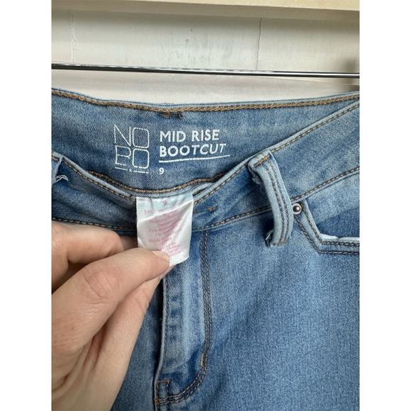 No Boundaries Bootcut Jeans Juniors 9 Mid Rise Multicolor Denim Stretch Pants - Picture 8 of 14
